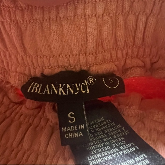 Blank NYC Shorts Women Terry Cloth Zip Pockets Elastic Waist Drawstrings Size S - Picture 5 of 5